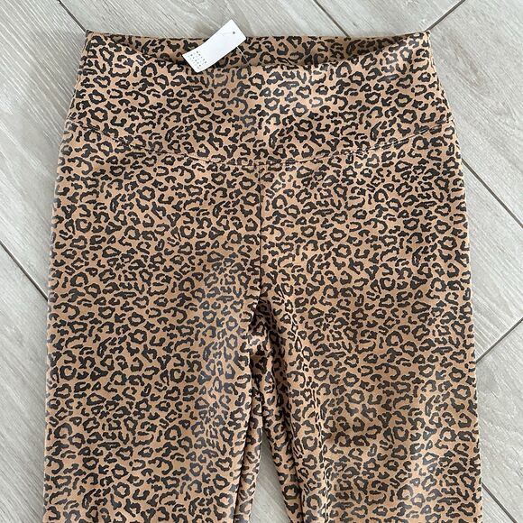 WHBM White House Black Market Runway legging Size 14 Long Leopard print women’s - Picture 2 of 5